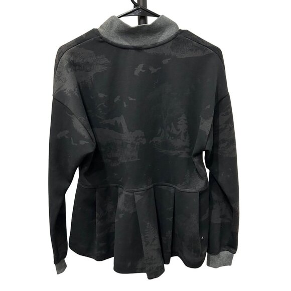 Nike Dri-Fit Long Sleeve Mock Neck Camouflage Peplum Pullover Sweatshirt Sz Smal - Picture 2 of 9